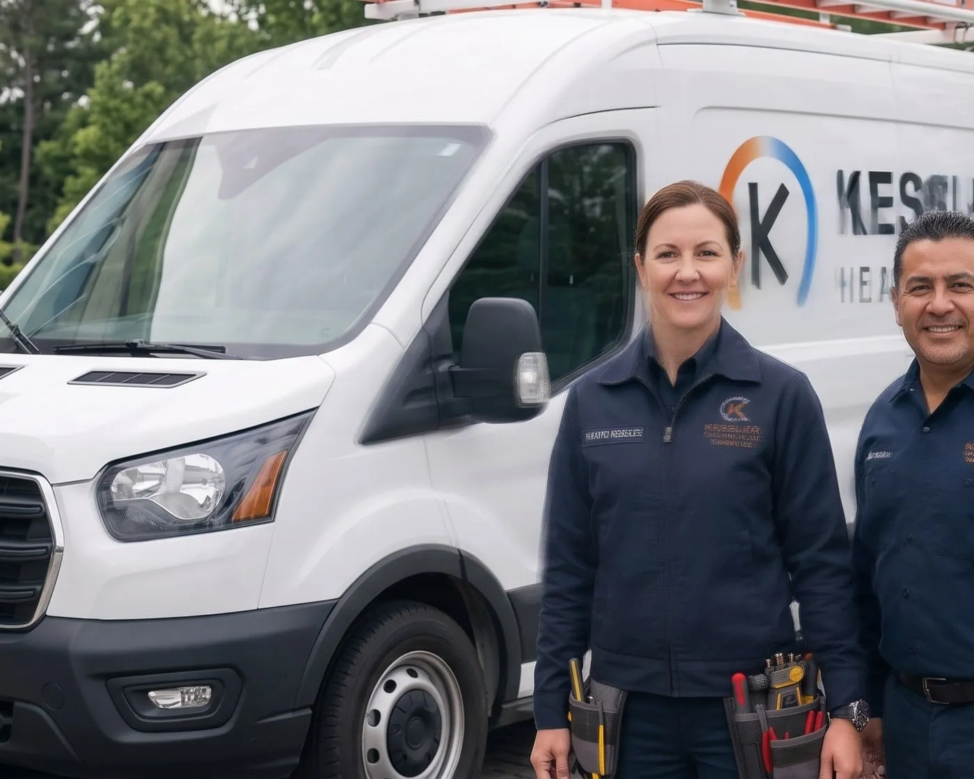 Kessler service vans loading for the day